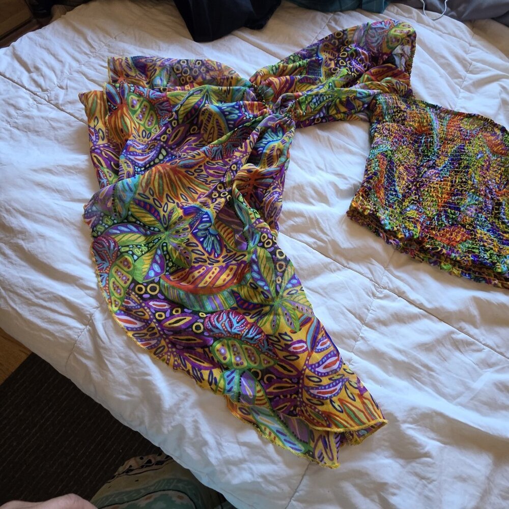 Live 4 Truth Butterfly Sleeve Top Boho Hippie Women's Size XLarge - Picture 4 of 9